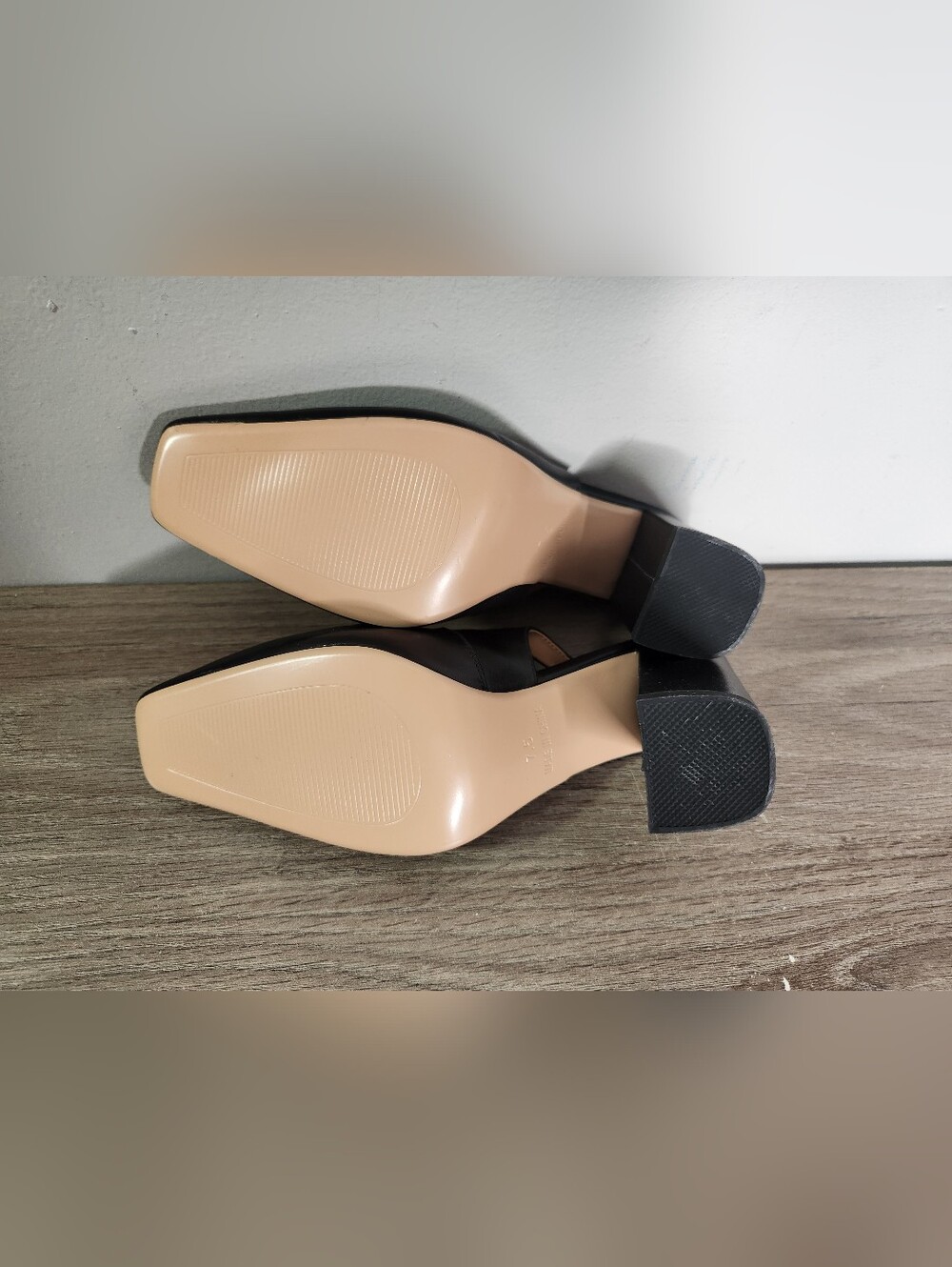 FOGEENA Matte Night Club Slip On Dress Square Toe Heels - Picture 5 of 7